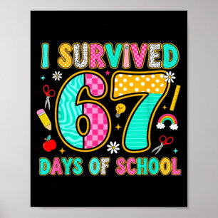 Poster Sobrevivi a 67 Dias de Aula Meme Divertido Profess