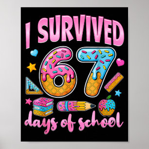 Poster Sobrevivi a 67 Dias de Aula Meme Divertido Profess