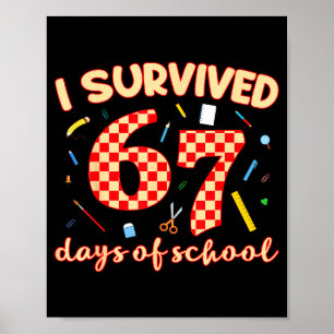 Poster Sobrevivi a 67 Dias de Escola Piada Engraçada Alun