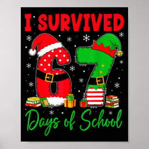 Poster Sobrevivi a 67 Dias de Escola Seis Sete Natal S