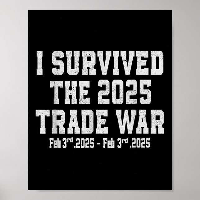 Poster Sobrevivi À Guerra Comercial De 2025 - Guerra Come (Frente)