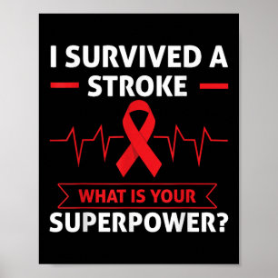 Poster Sobrevivi a um AVC Qual é o seu Superpoder Coração