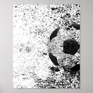 Poster Soccer Ball Grunge