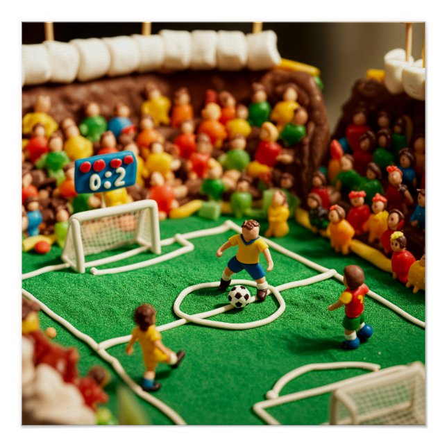Pôster Soccer Cake and candys Stadium (Frente)