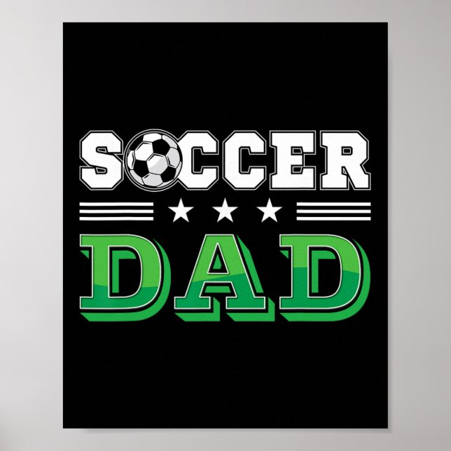Poster Soccer Dad Father Family Matching Birthday Team Su (Frente)
