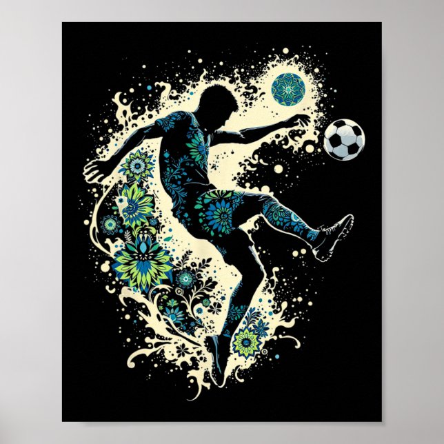 Poster Soccer I'm 7 Years Old Boy Birthday  (Frente)