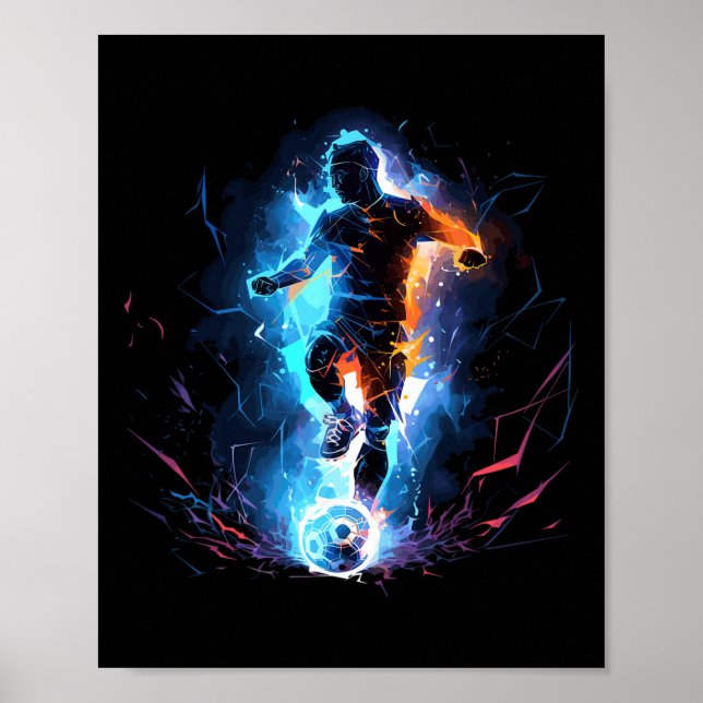 Poster Soccer Player Lightning  (Frente)