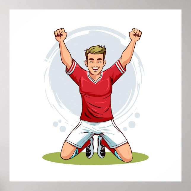 Poster Soccer player man (Frente)