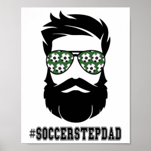 Poster Soccer Stepdad Com Pai Da Barba Passo Padre Ste