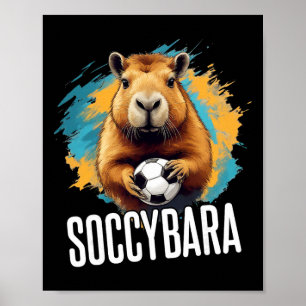 Poster Soccybyra Delight - Capybyra Com Futebol Soccer