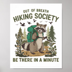 Poster Sociedade de caminhada sem fôlego Guaxinim Caminha