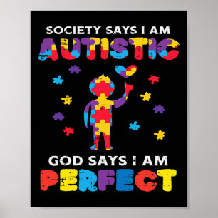 Poster Sociedade diz Deus autista consciência perfeita do