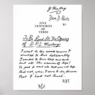 Poster Sociedade dos Poetas mortos cinco séculos de negro