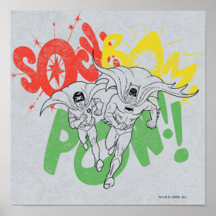 Poster SOCK BAM POW Batman e Robin