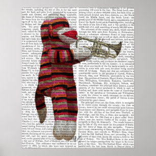Poster Sock Monkey Playing Trumpet
