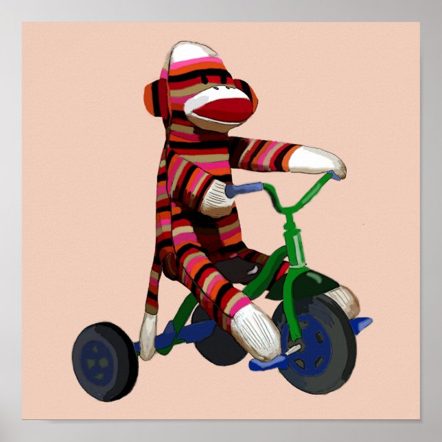 Poster Sock Monkey Tricycle (Frente)