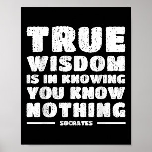 Poster Sócrates Inspirando Filosofia de Esforço de Citaçã