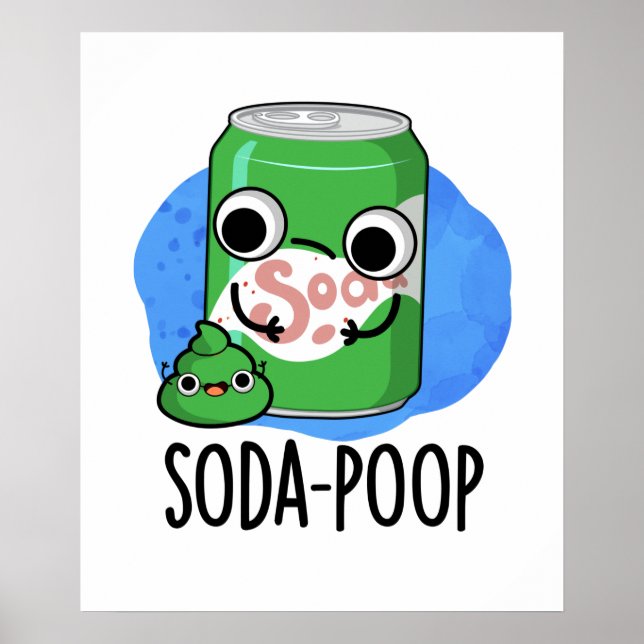 Poster Soda Poop Engraçado Bebida Arma (Frente)