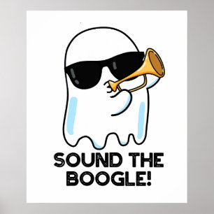Poster Soe O Boogle Funny Ghost Bugle Pun