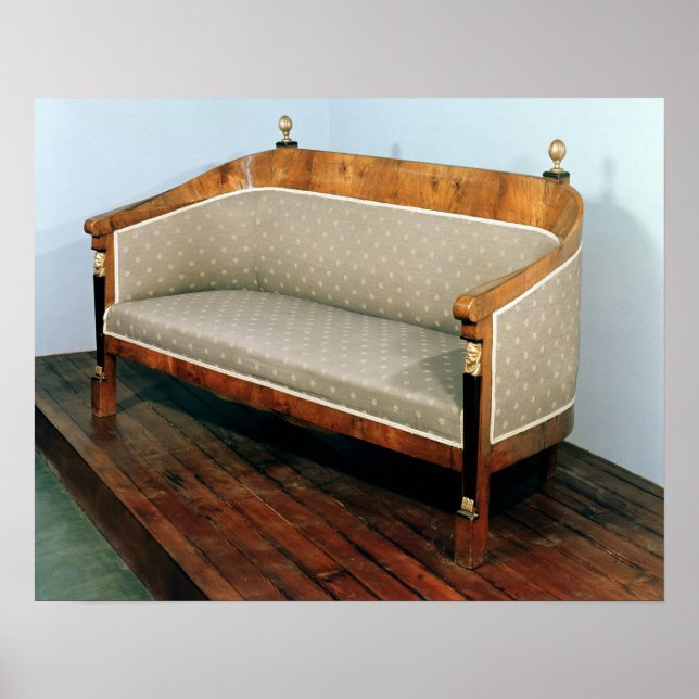 Pôster Sofa, estilo Biedermeier, c.1820 (Frente)