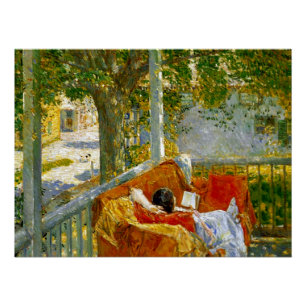 Pôster Sofá no Porch, Cos Cob de Frederick Hassam