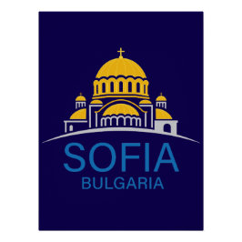 Pôster Sofia Bulgária União Europeia