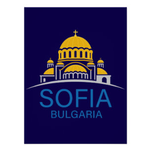 Pôster Sofia Bulgária União Europeia