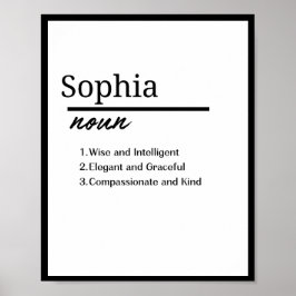 Poster Sofia, Definição de Nome Personalizado de Menina