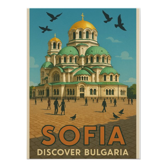 Pôster Sofia Splendor - Catedral de Alexander Nevsky (Frente)