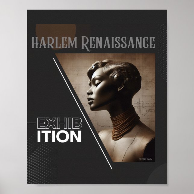 Poster Sofisticada Exposição do Renascimento de Harlem (Frente)