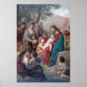 Poster Sofrer pequenos filhos para vir até mim (1892)