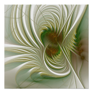 Pôster Soft and tenderness fractal fantasy flowers