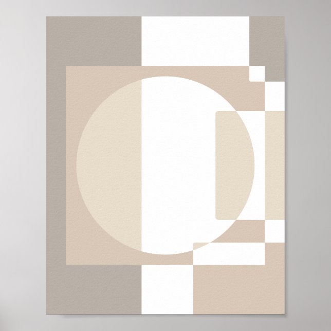 Poster Soft Geometric Blocks – Simple and Sleek (Frente)
