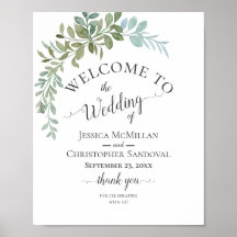 Soft Green Eucalyptus Watercolor Rustic Wedding