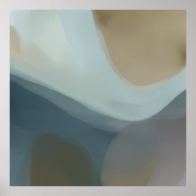 Poster Soft Horizon Abstract Art (Frente)