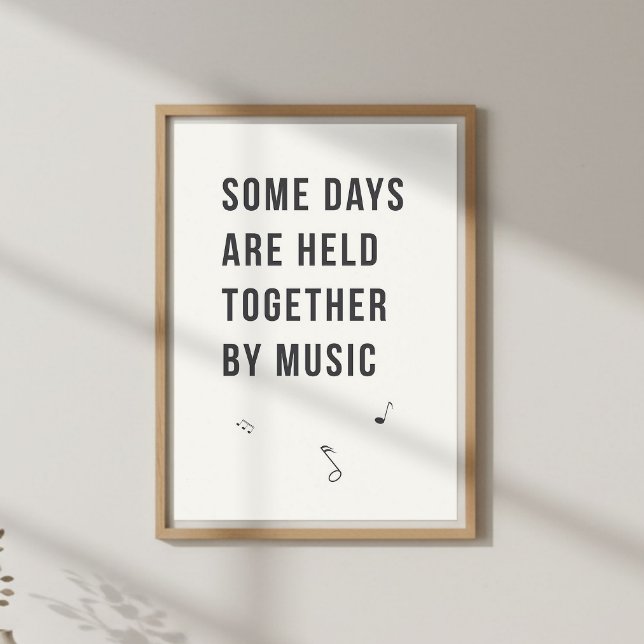 Poster Soft Music Quote. Bedroom Wall (Criador carregado)