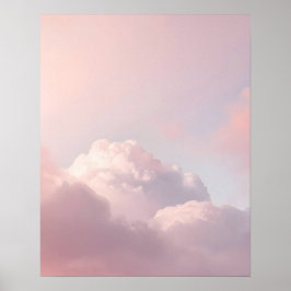 Poster Soft Pastel Cloud Sky Art Print