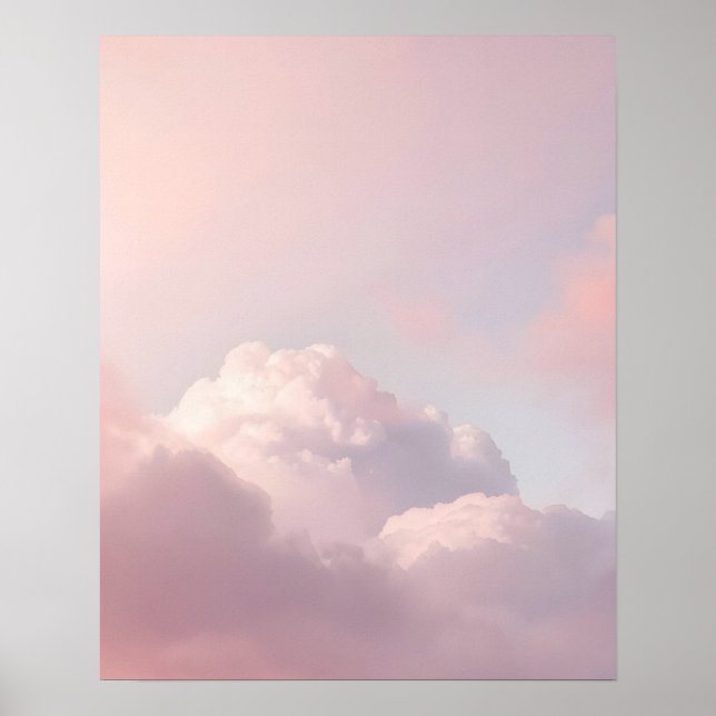 Poster Soft Pastel Cloud Sky Art Print (Frente)