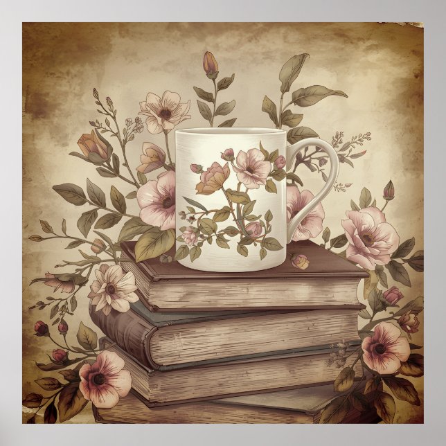 Poster Soft Pastel Flower Art Print–SemiGloss Value poste (Frente)