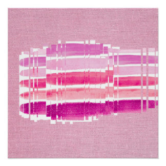Pôster Soft Pink Geometric Brush Poster
