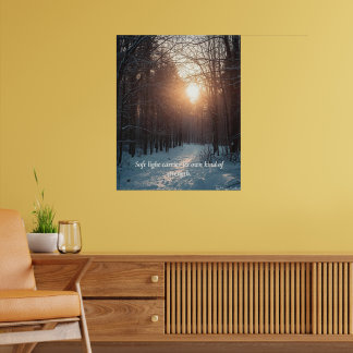 Poster Soft Winter Light – Minimalist Calm Art Print