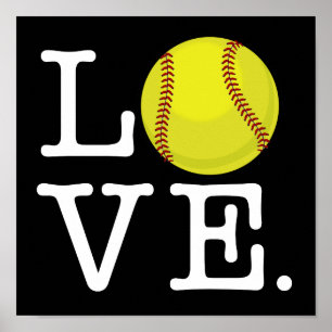 Pôster Softball do amor
