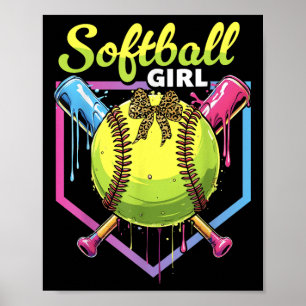 Poster Softball Drip Garotas Sorvete Drip Softball Juveni