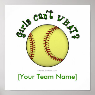 Poster Softball Verde