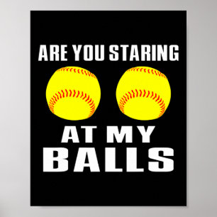 Poster Softbol, Jogador de Softbol Amante de Softbol Olha