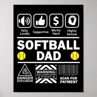 Poster Softll Dad Funny Contents Of Sports Father 