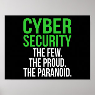 Poster Software técnico de TI para computador de seguranç