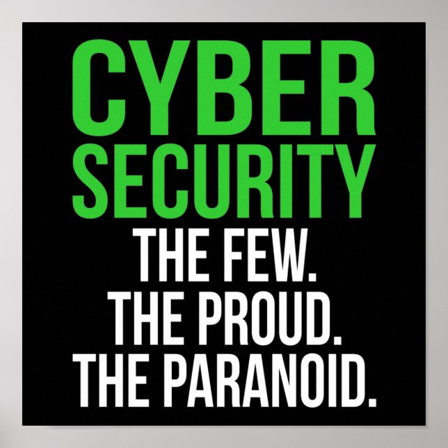 Poster Software técnico de TI para computador de seguranç (Frente)