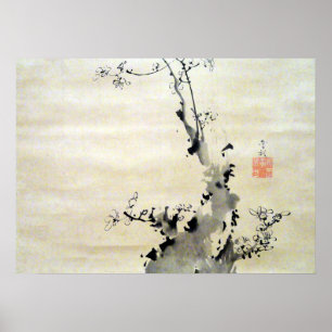 Pôster Soga Shohaku Branch of Blossoming Plum
