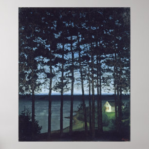 Poster Sohlberg Pintagens de Paisagem de Algodão Pescado